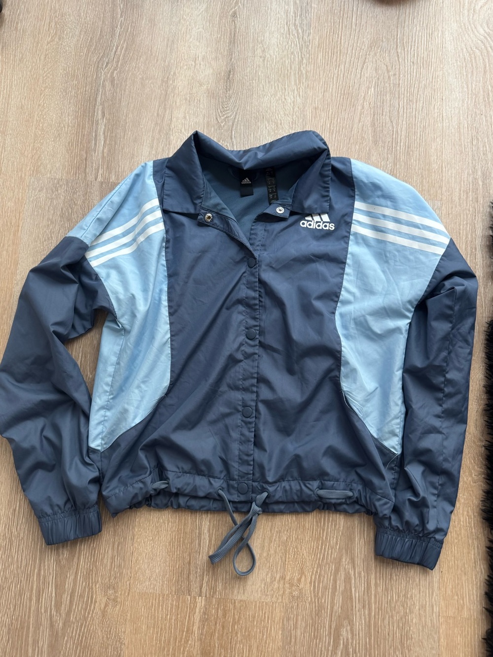 adidas Navy and Light Blue Retro Track Jacket